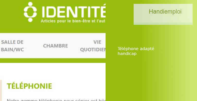 Le téléphone pour malvoyant Identités
